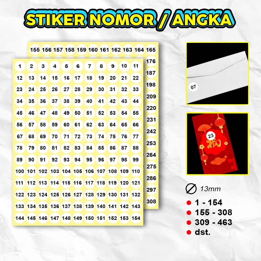

Stiker nomor angka untuk ditempel di Angpao Wedding / Stiker Amplop Pernikahan