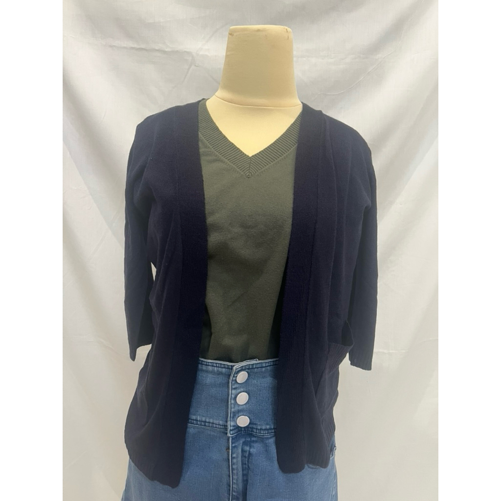 Et Cetera Navy Cardigan