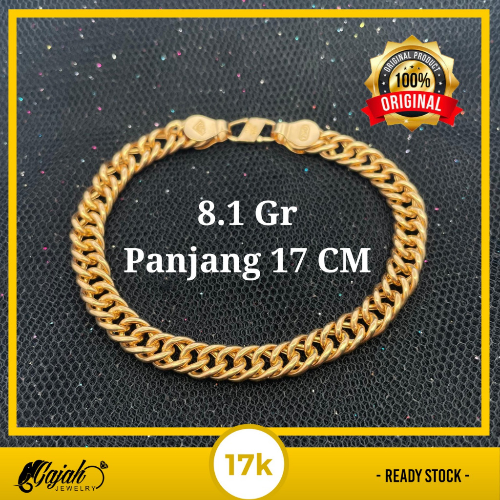 Gelang Rante Dewasa Emas 17K - 8.1 Gram  6851