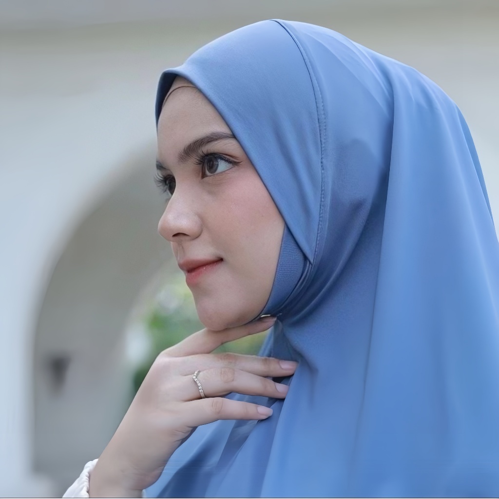 Hijab Bergo Dagu Malaysia Soft Ped Jersey Premium | Jilbab Instan Bergo Dagu Malay | Hijab Malaysia