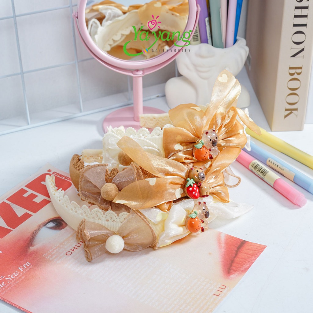 Yayang Bando Bandana Anak Pita Karakter Capybara Lucu - Aksesoris Fashion Rambut Anak - NAN1406