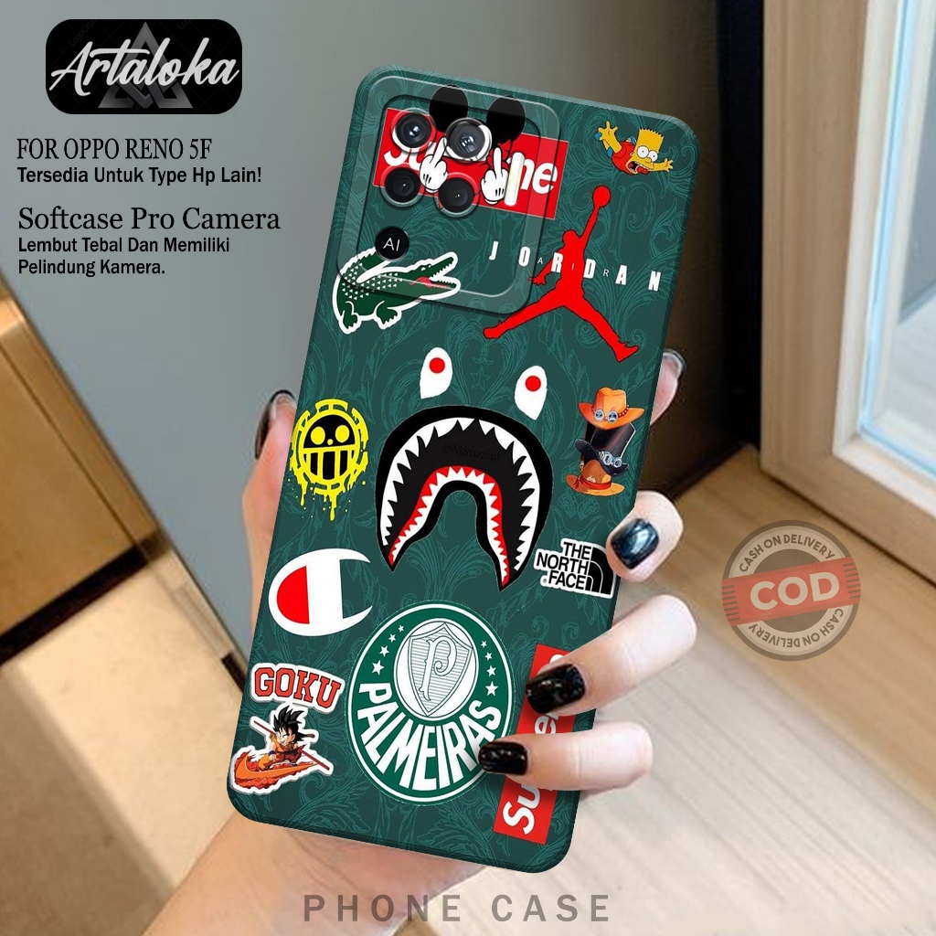 Softcase OPPO RENO 5F Fashion Case Branded Case Hp OPPO RENO 5F Silikon Pro Camera OPPO RENO 5F Kesi