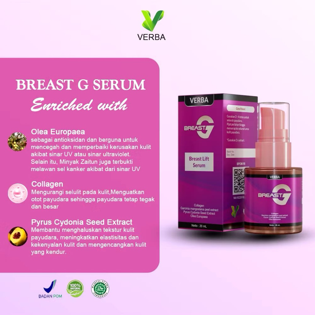 [WAJIB BACA DESKRIPSI] VERBA BREAST G Breast lift Serum 20ml exp 12/25