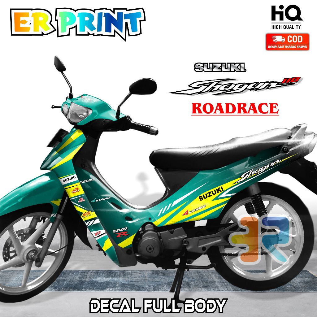 Decal Sticker Shogun 110 Full Body Variasi Desain Motif Road Race