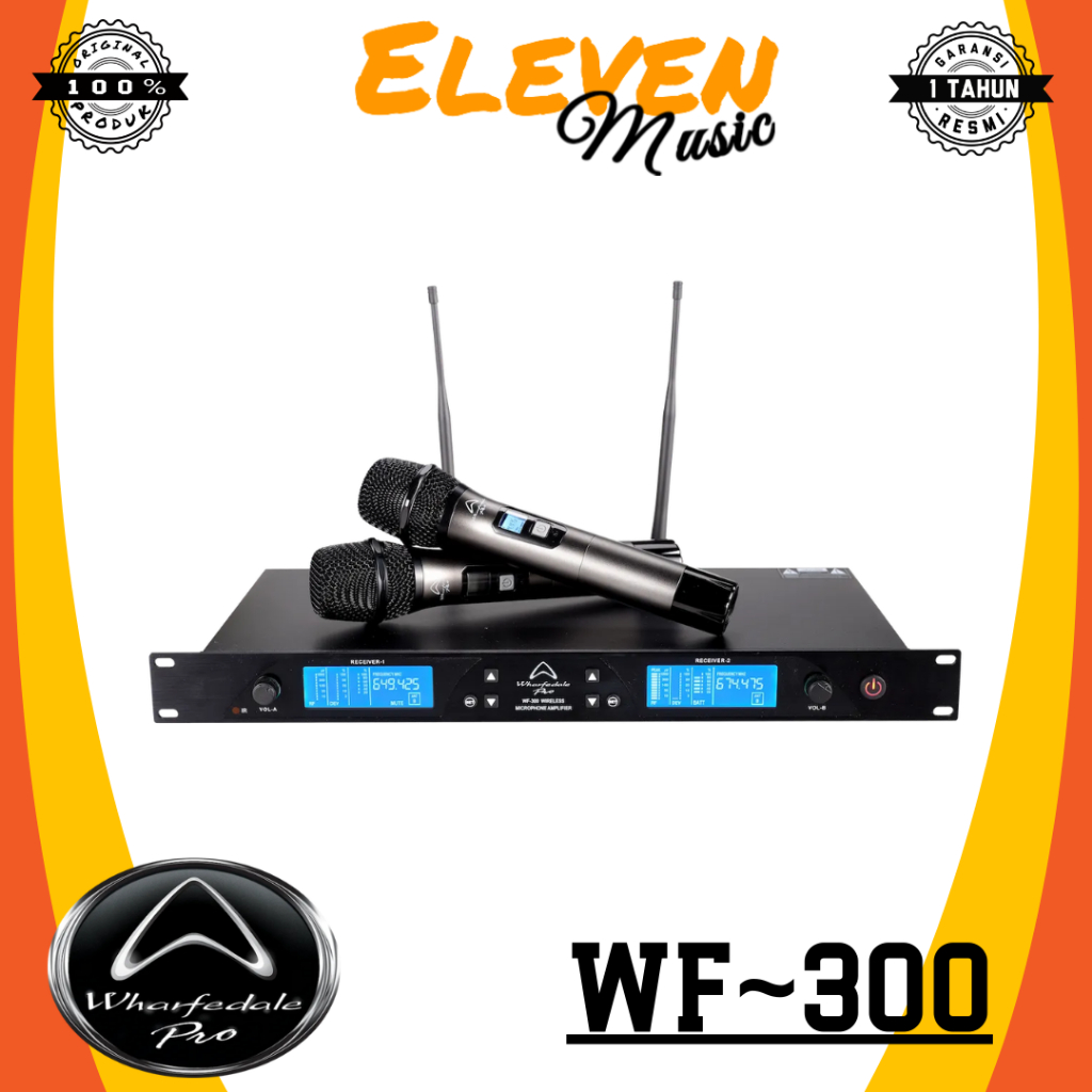 Wharfedale Pro WF-300 Dual Wireless Microphone System Original WF300