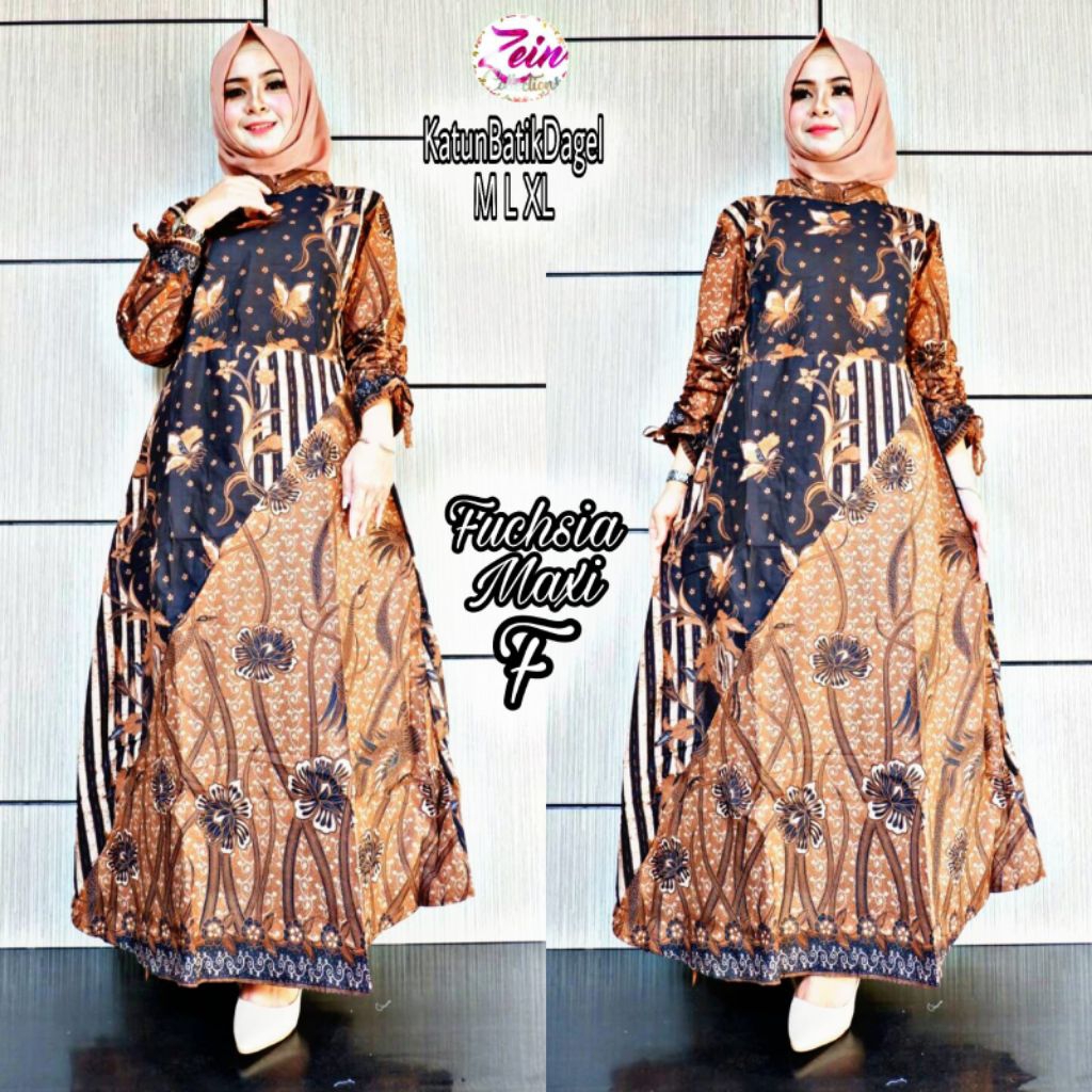 Gamis katun batik dagel solo