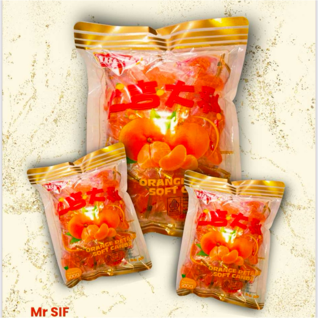 

MR.SIF Orange Candy Kembang Gula Jeli rasa Jeruk 500gr