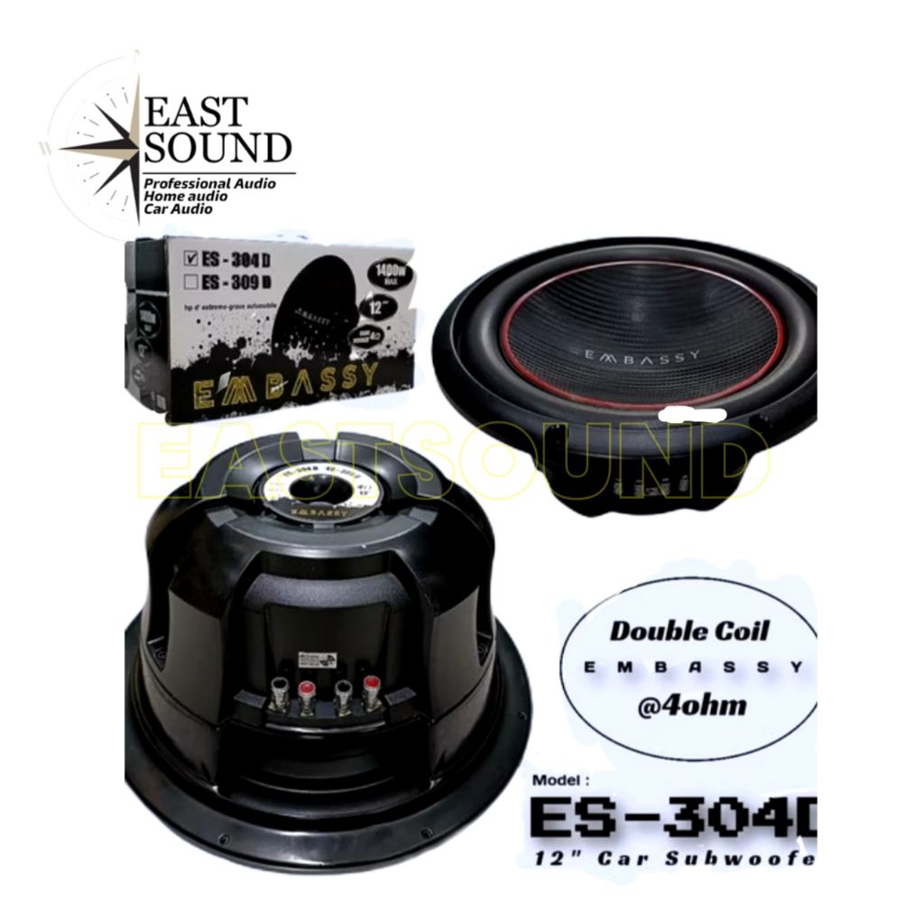 Jungle_Shop_ Subwoofer Embassy Es 304D - 12 Inch Single Coil Type Sq