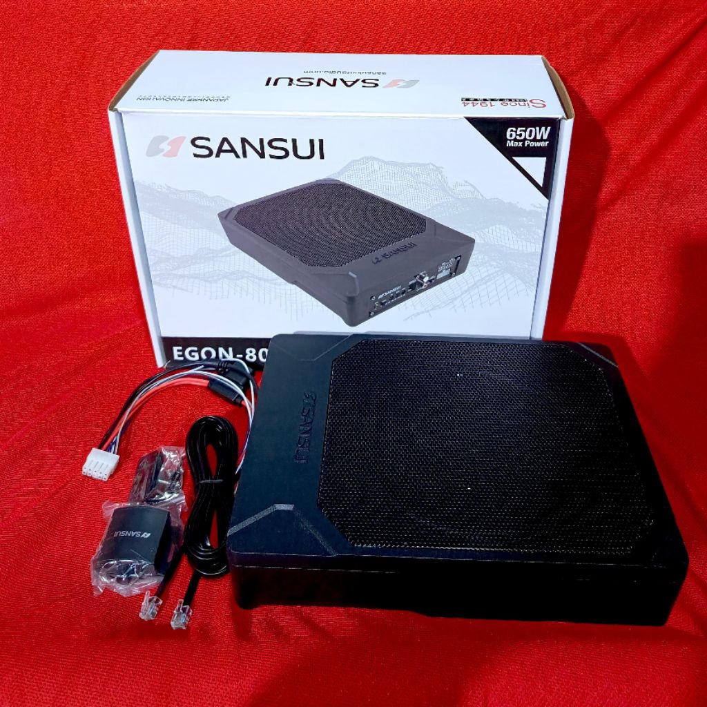 Sansui EGON-800 | Subwoofer Aktif Mobil 8 Inch | Bass Powerful subwoofer kolong mobil
