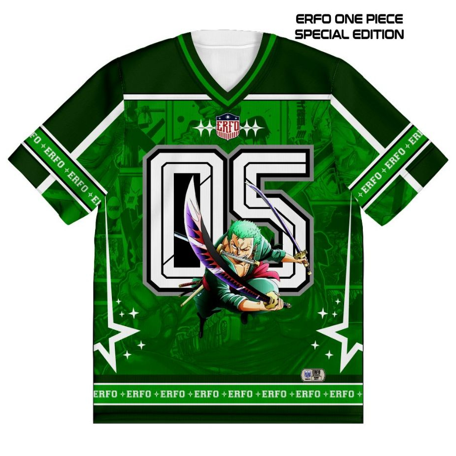 Jersey Anime One Piece Zoro No. 05 - Kaos Full Print Manga Roronoa Pria (BENGHAR Special Edition)