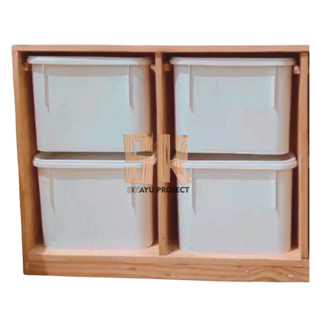 Rak Mainan Anak Minimalis 4 Box Polos - Rak Buku Minimalis Trofast Mainan Anak /Rak Serbaguna/Rak Tr