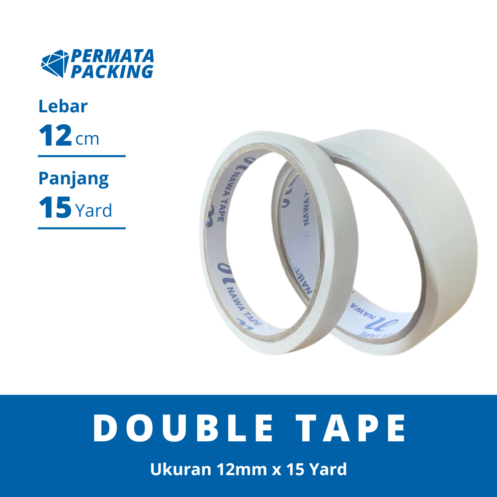 

Double Tape Solatip 12 Mm Putih 15 Yard Double Tip