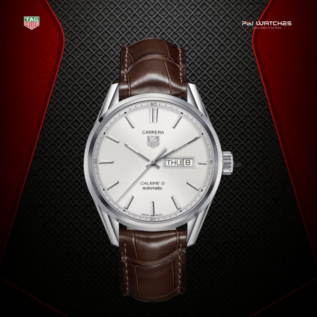 TAG HEUER Carrera Automatic 41mm Dial Steel Leather Strap - WAR201B.FC6291