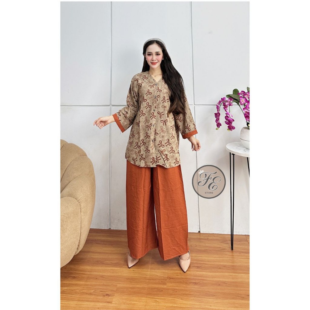 Baju Tidur Wanita Korea Style Baju Setelan Wanita Kekinian One Set Shofi