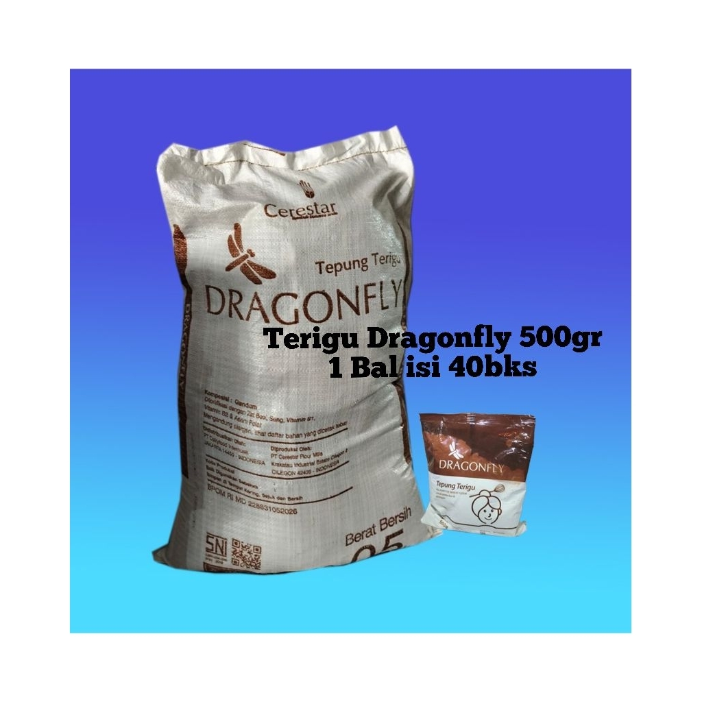 

Tepung terigu dragonfly 40X500gr (Harga Promo)