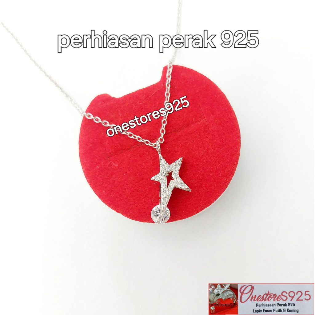KALUNG KOYE BINTANG PERAK 925 LAPIS EMAS PUTIH KOYE 48