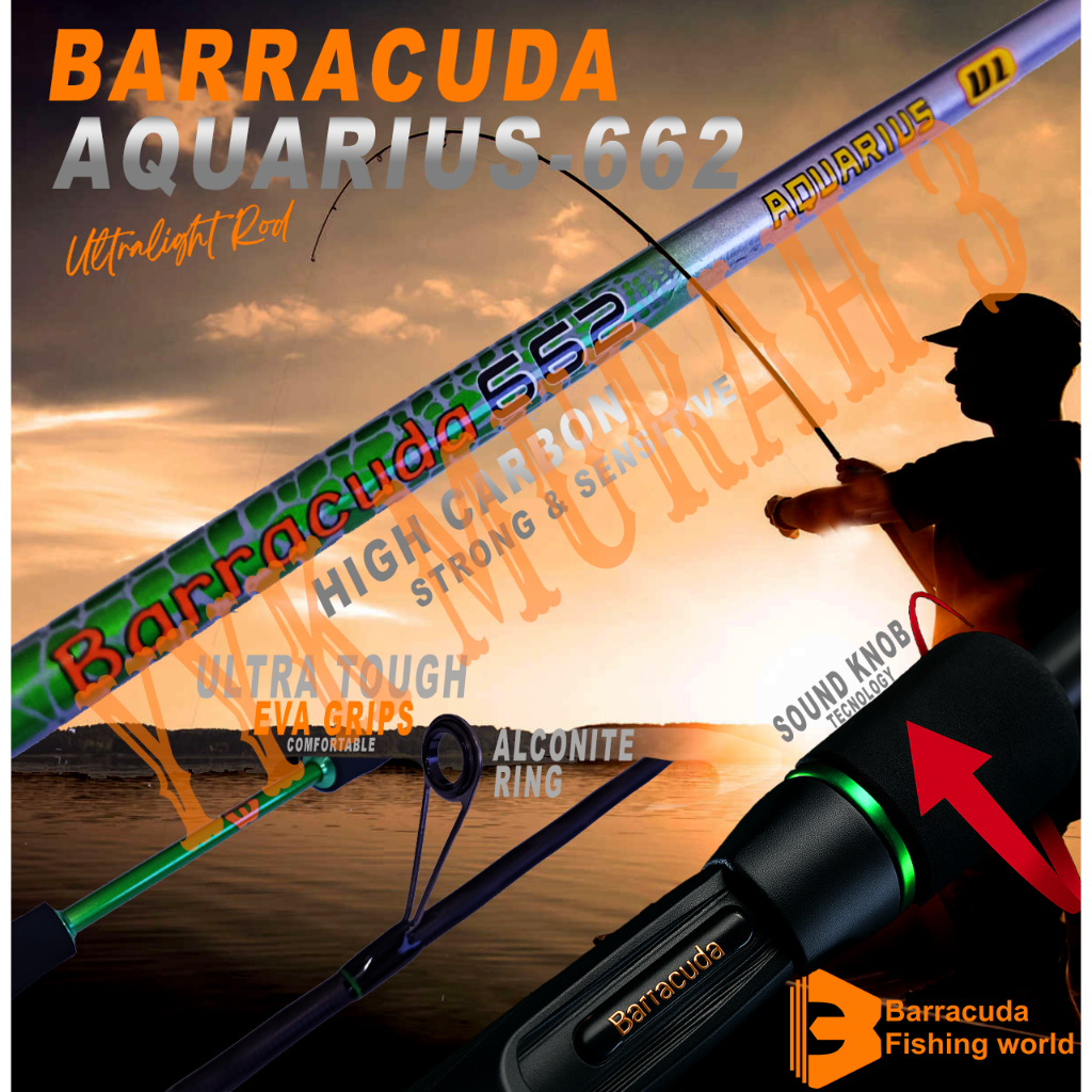 Joran Ultralight Barracuda Aquarius | Braiding Tech, Alconite Guide, Ultra Tough EVA UL - 662 MURAH