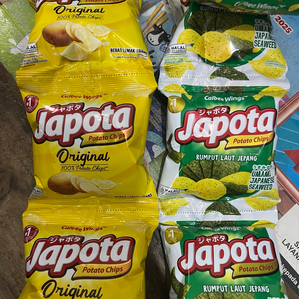 

Japota ORIGINAL / RUMPUT LAUT 1 Renceng 10 Pcs 14g 14gr 14 g gr gram - Potato Chips Kentang ORI / UMAMI JAPANESE SEAWEED