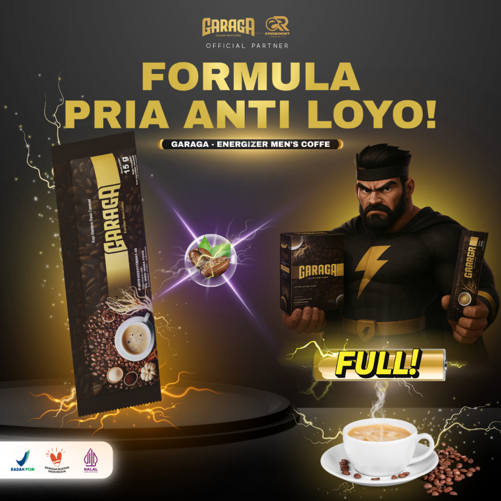 

KOPI GARAGA 1 SACHET - Kopi Herbal Pria Dewasa - Stamina & Gairah Meningkat - Rasa Caramel - COD