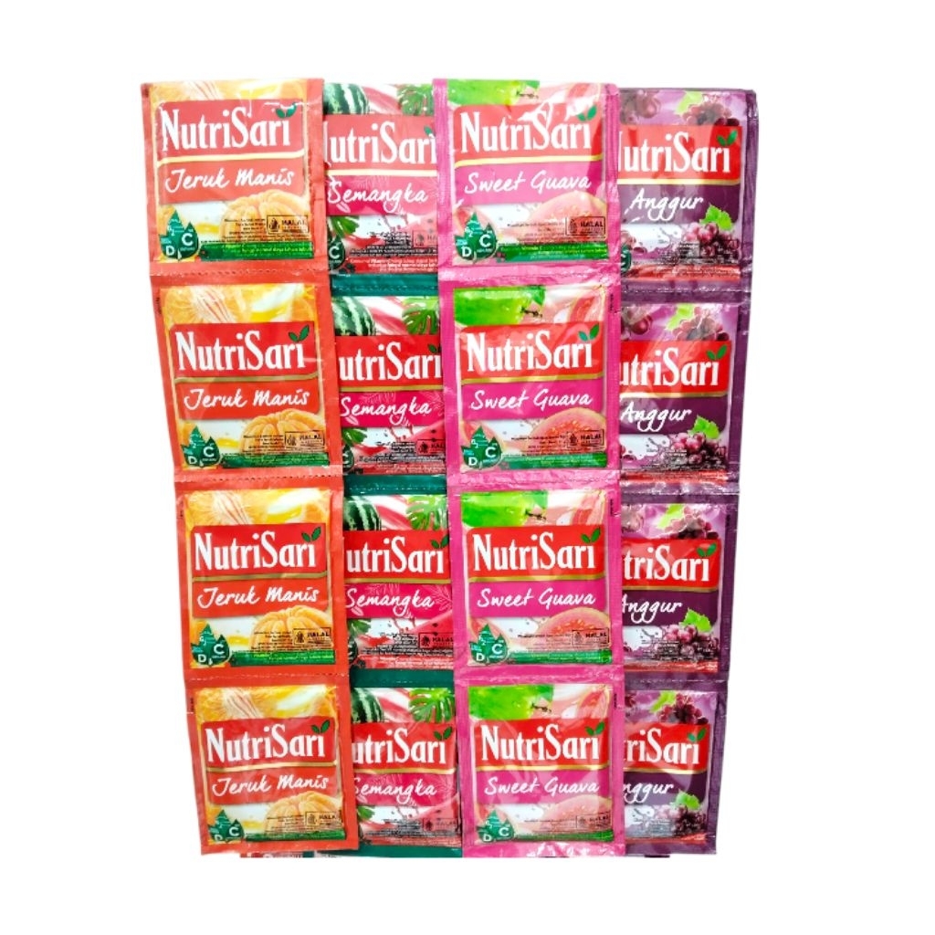 Nutrisari all varian nanas, jeruk bali, sweet orange, jeruk maroko,madu jeruk, es cincau, melon,beli