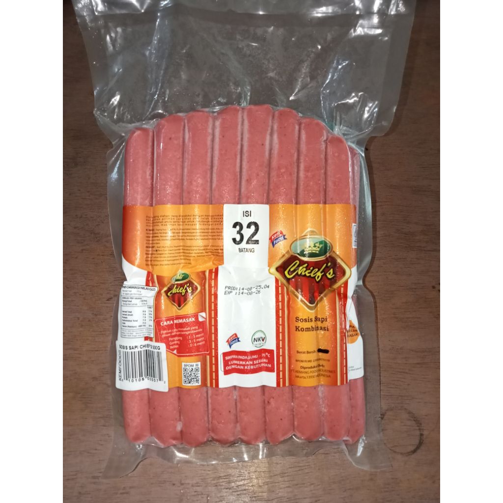 

kemfood chief's sosis sapi / sosis sapi kombinasi / isi 32