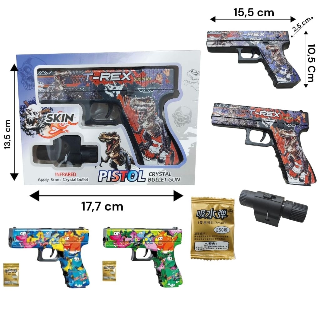 1036 mainan pistol tembakan anak +water gell/mainan anak pistol tembakan peluru jelly