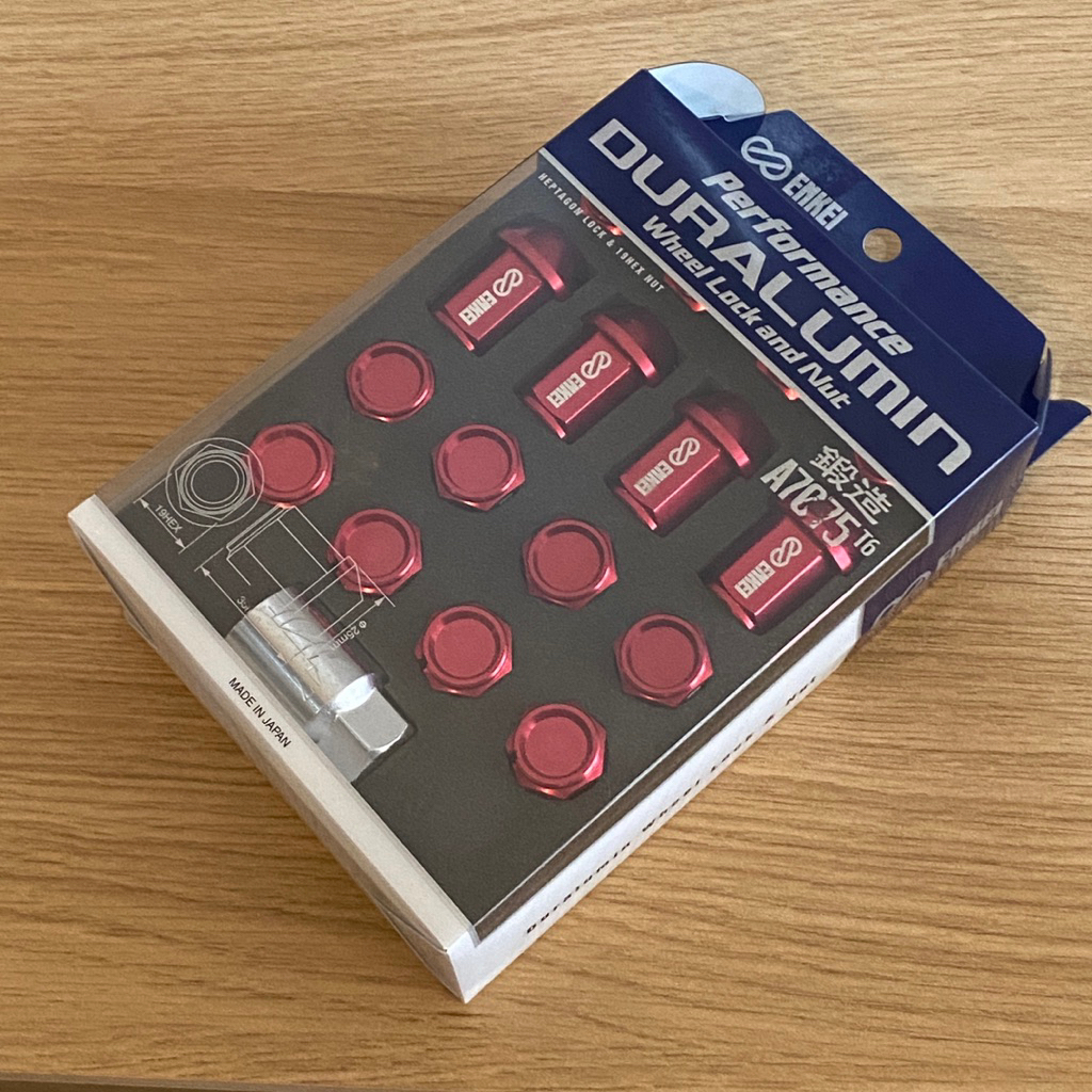 ENKEI DURALUMIN Lugnut + Lock 16p M12xP1.5 19HEX Original