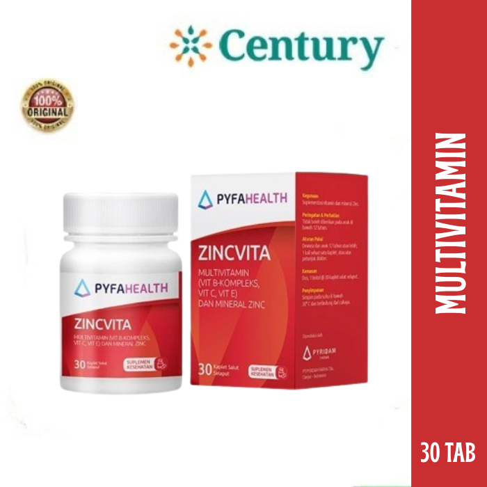 Pyfahealth ZincVita Multivitamin Mineral Zinc @ 30 Kaplet