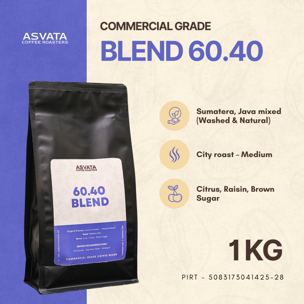 

Biji Kopi 60.40 1 KG Commercial Grade Arabica Robusta