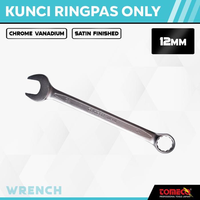 Kunci Ring Pas 8mm/9mm/10mm/11mm/12mm Cr-V Tomeco Combination Wrench