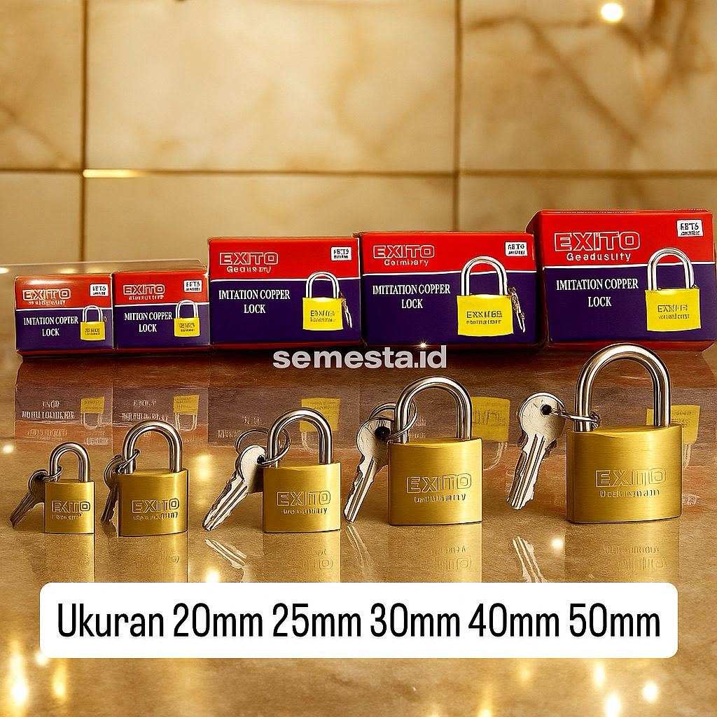 Gembok Pintu Pagar Koper Exito 20mm | 25mm | 30mm | 40mm | 50mm | Gembok Kuat Anti Maling | Gembok K