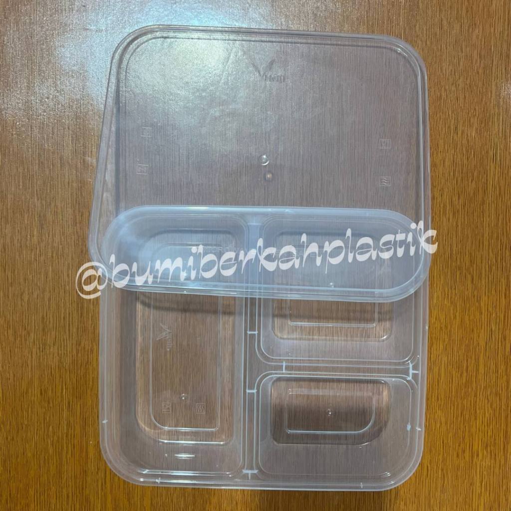 Kotak Nasi Sekat 3 / Sekat 4 / Kotak Thinwall MEIJI