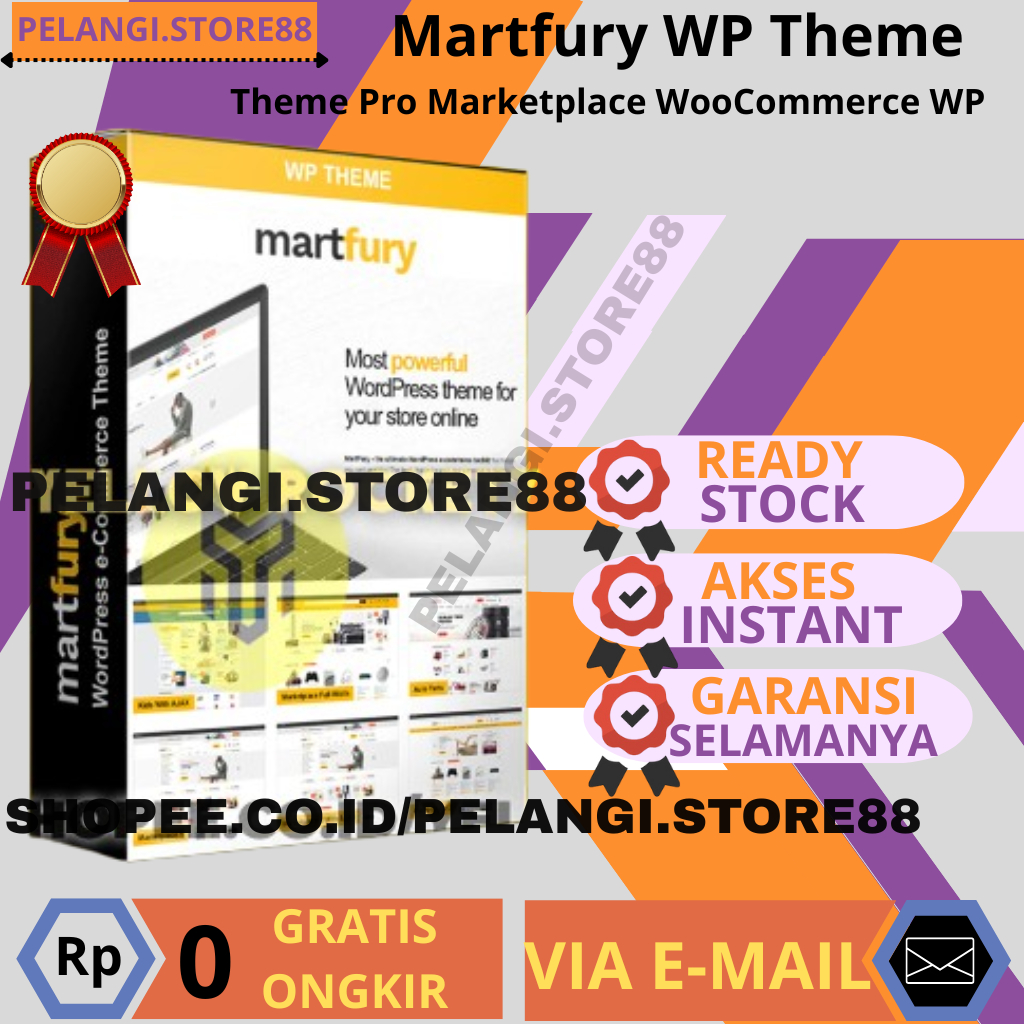 FULL MART FURY WordPress E-Commerce Theme - Tema Online Shope Toko Online WordPress WP Theme Lifetim