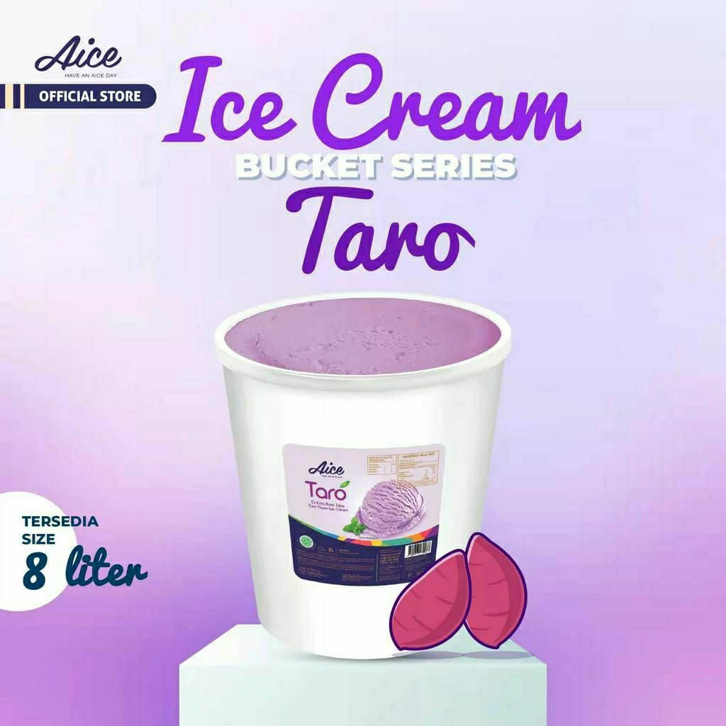 

ICE CREAM AICE TARO UKURAN 8 LITER