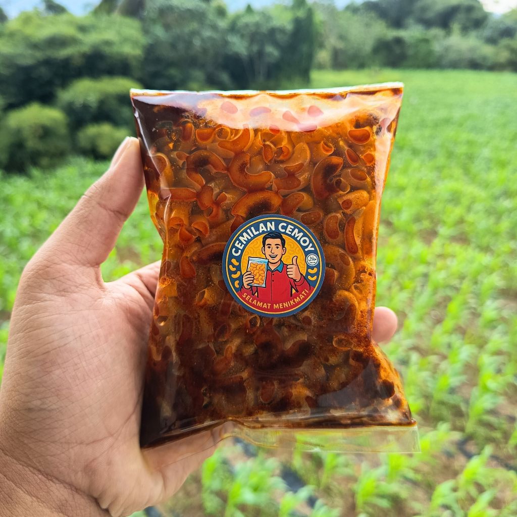 

100gram Makaroni Cikruh Pedas Gurih Bumbu Lekoh Kriuk Pedas Daun Jeruk || Tidak Keras & Bervariasi Original, Pedas, Ekstra Pedas
