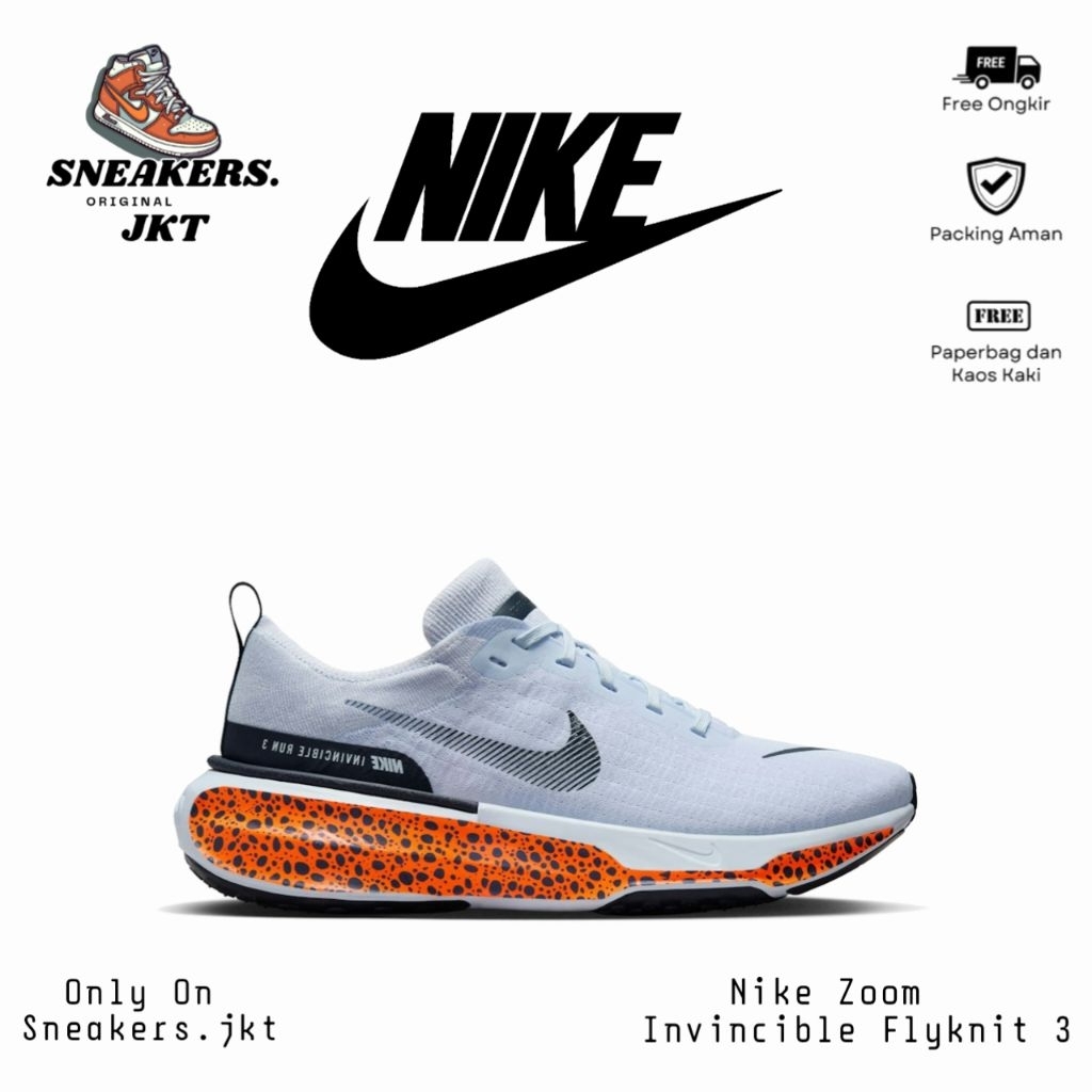 Sepatu Running Nike Zoom x Invincible Run Flyknit 3 Electric Men's Original