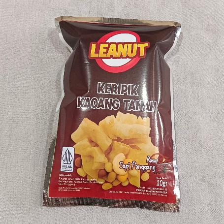 

Keripik Kacang Tanah Rasa Sapi Panggang 1 Pack ||| LEANUT ||| Snack Unik, Renyah, Gurih & BestSeller