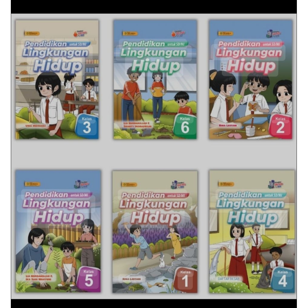 Buku PLH (Pendidikan Lingkungan Hidup) kelas 1 SD kelas 6 SD/MI dilengkapi dengan soal Hots dan AKM 