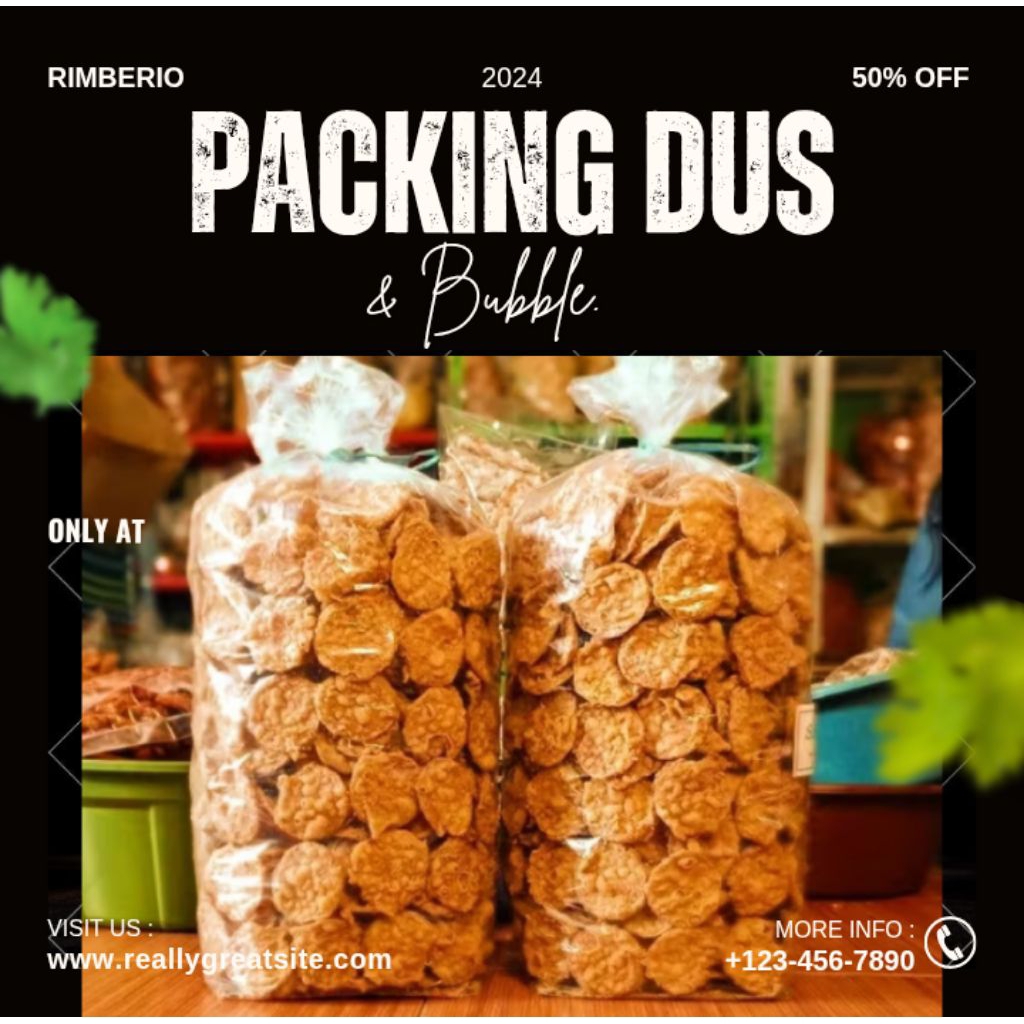 

Kripik Tempe Renyah 500gr dan 1kg packing dus