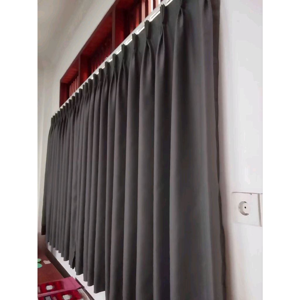 Gorden Blackout Model Cantolan Tirai Pintu Kamar Hordeng Jendela Ruang Tamu Mewah Korden