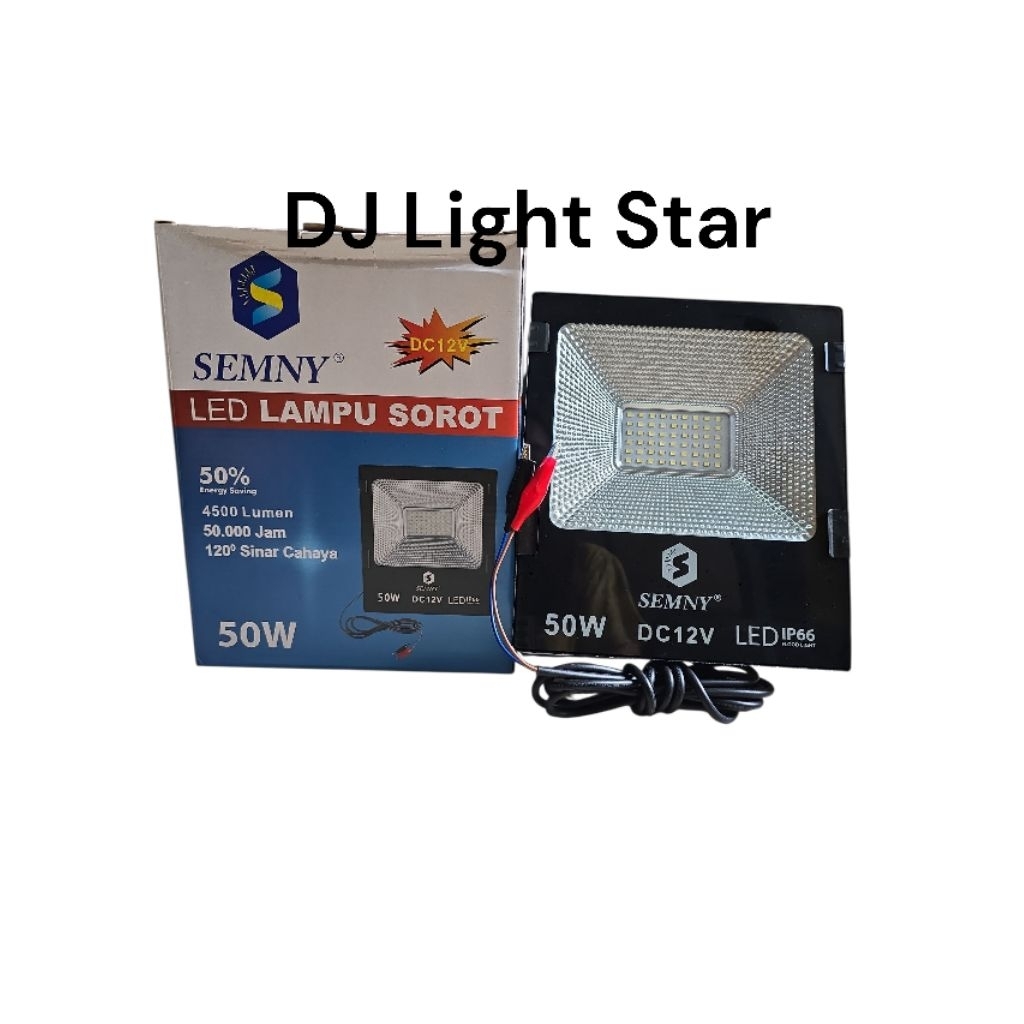 LAMPU SOROT LED DC 12 VOLT 30W 50W 100W / KAP LED SOROT DC 12V 30W 50W 100W