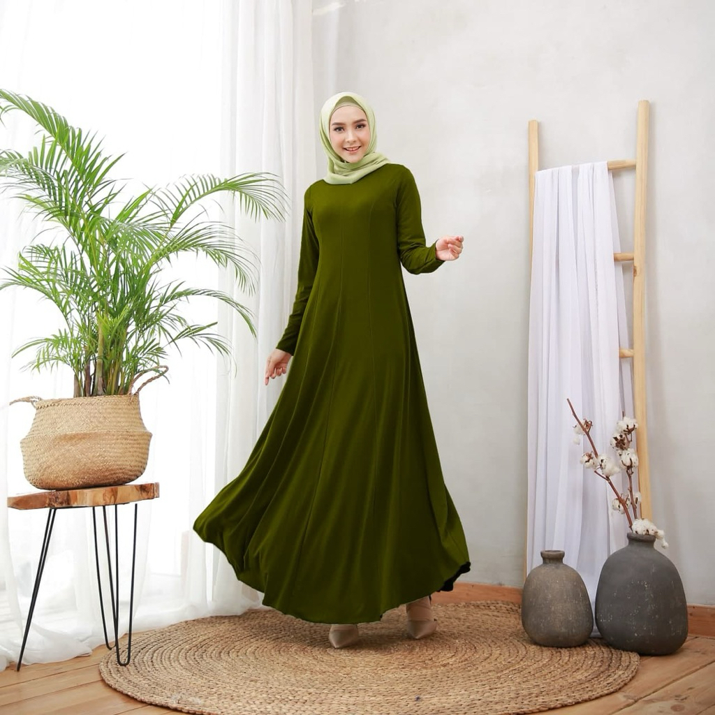 Umma PROMO Irnanda DIAMOND Dress jersey polos daily dress /gamis jersey spandek