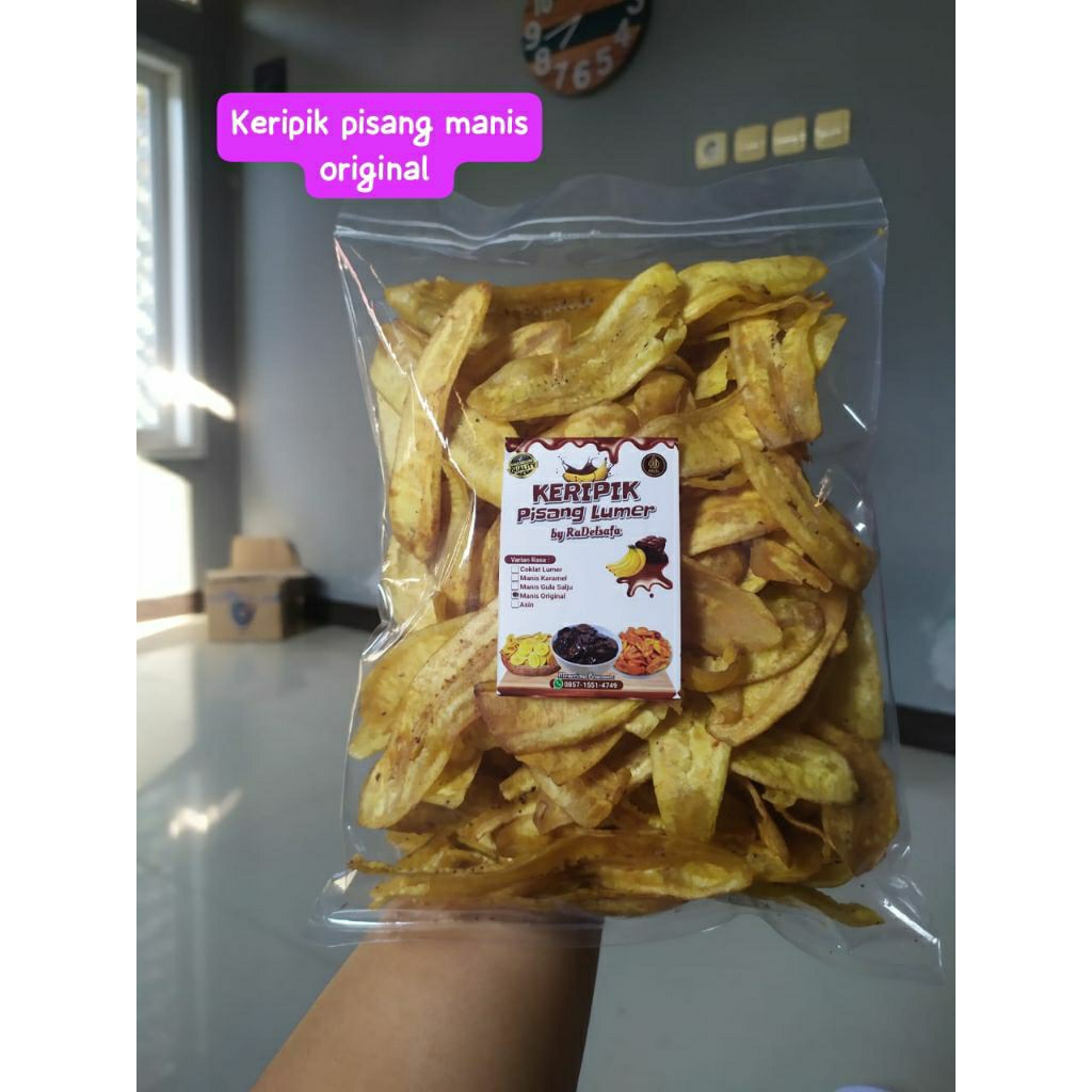 

keripik pisang manis original ukuran 1/4kg, 250gr