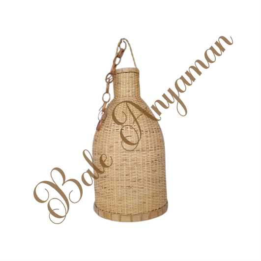 Lampu Hias Anyaman Bambu Botol – Elegan & Minimalis