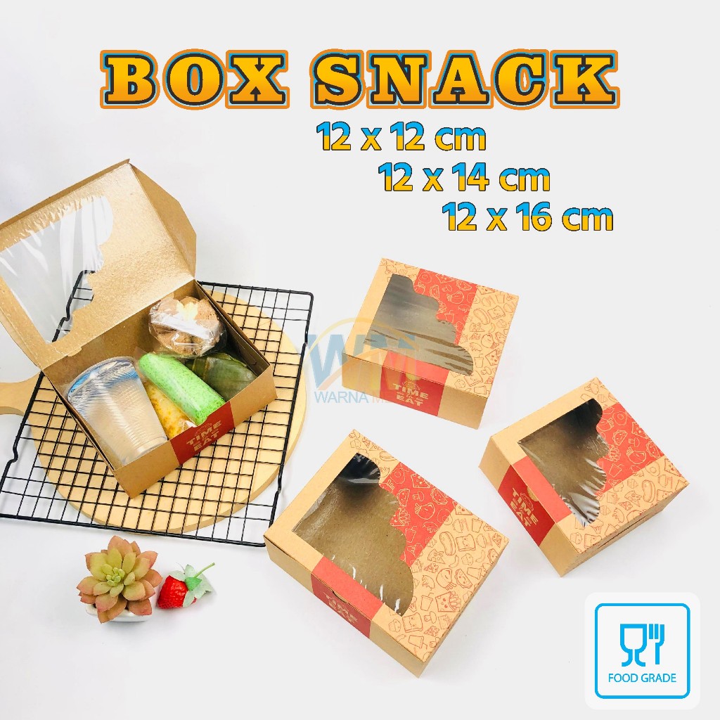 Snack Box Isi 3 Kue / Dus Snack / Dus Kue Tebal / Dus Kue Snack Box / Kotak Snack Box / Kardus Kue L