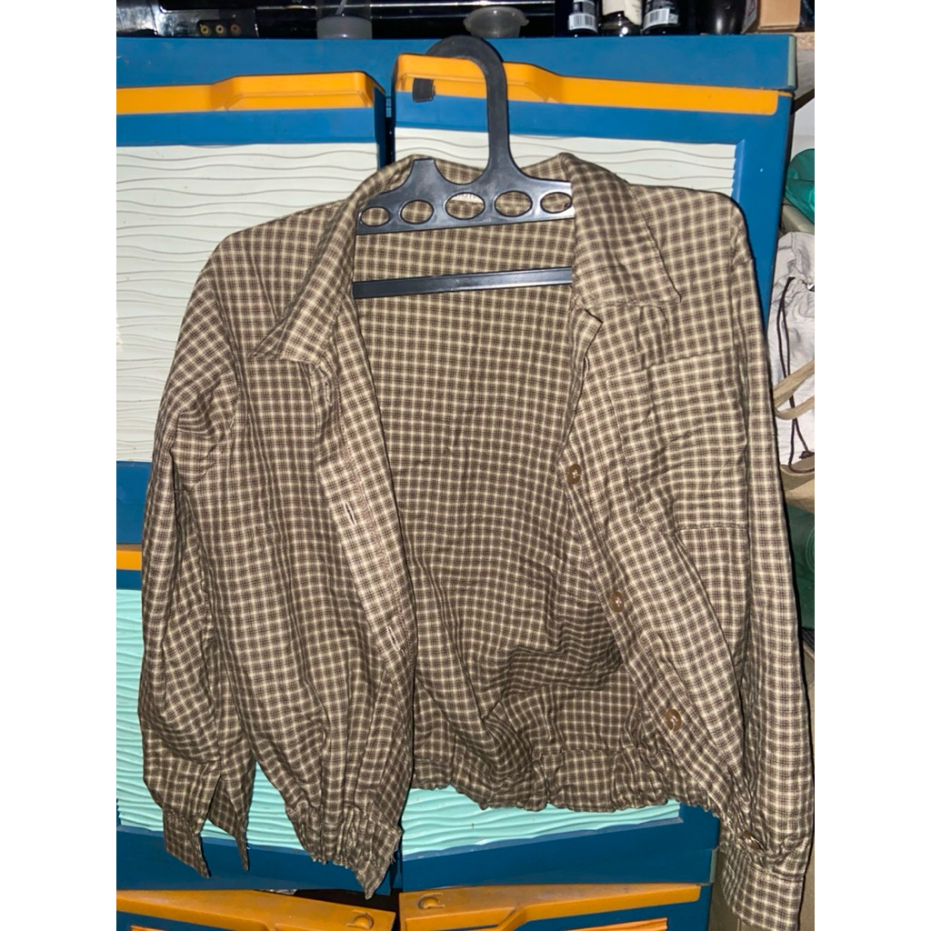 preloved kemeja outer wanita kotak kotak