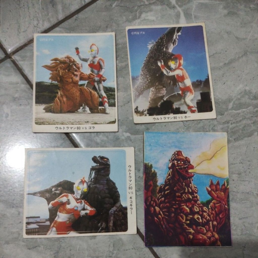 Kartu Sticker Ultraman 80 jadul 1980an vs Kaiju