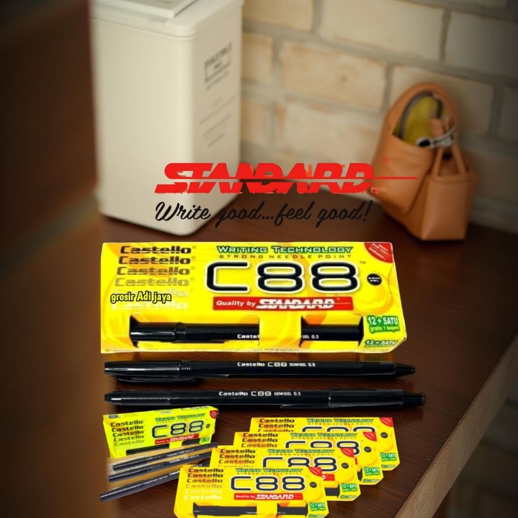 

CASTELO PULPEN C88 STANDARD CASTELLO PULPEN STANDARD C88 1 pack isi 12 pcs bonus satu pcs varian : hitam/BIRU Standard Castello C88 Pens Hitam 0.5mm Tinta 12+1pcs Bonus Stationery Tulis Teknologi Tajam Segel Lilin Black