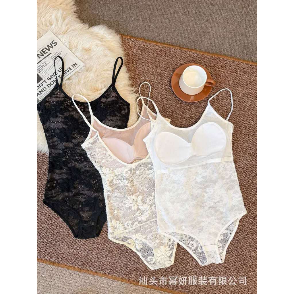 Bodysuit Rose Flower Atasan Wanita Kancing Bawah Include Cup
