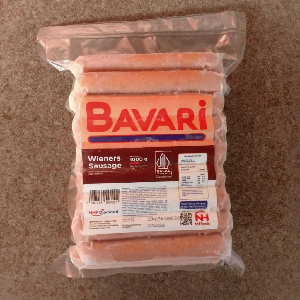 Bavari Wieners Sausage (sosis daging ayam dan sapi) 1 kg